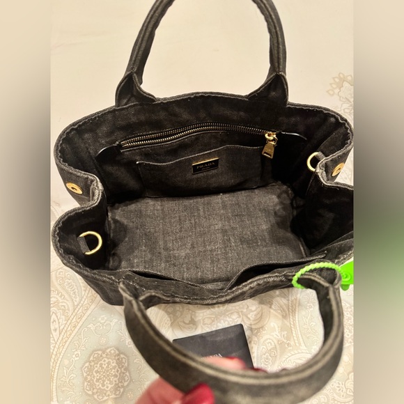 Prada Denim Canapa Tote black - Picture 3 of 9